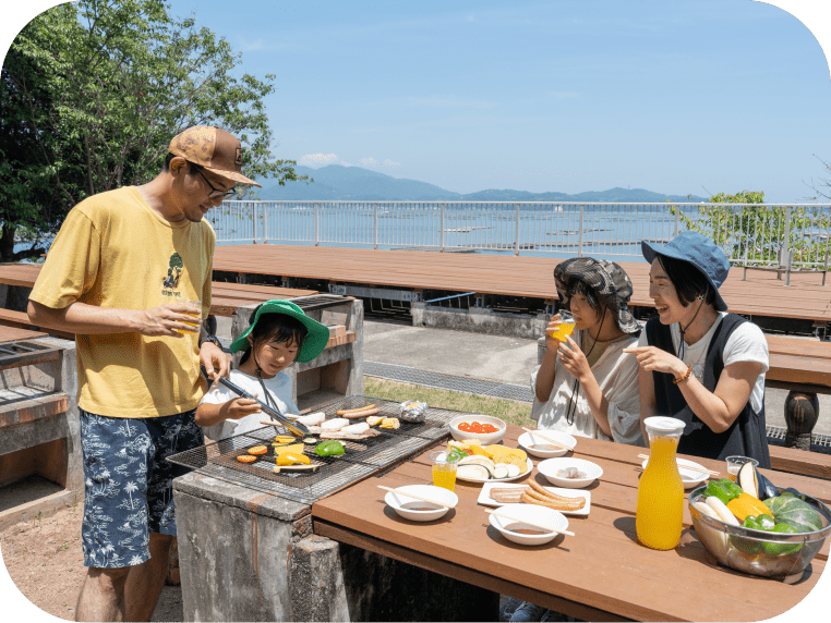 渡船に乗って龍王島へ